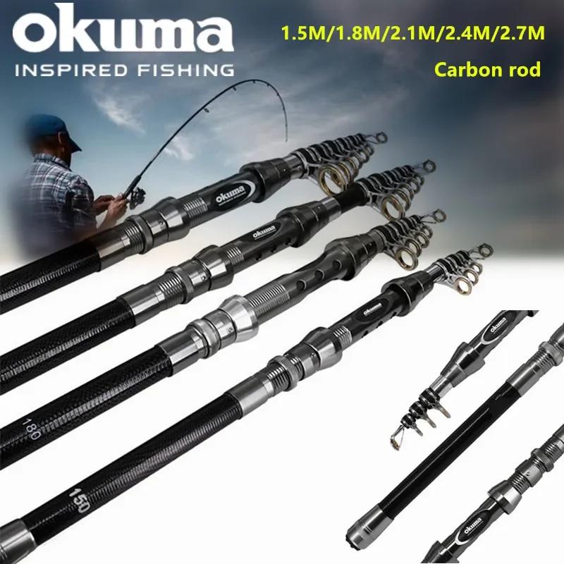 Surf Reel - OKUMA New Carbon Rock Rod 1.5M/1.8M/2.1M/2.4M/2.7M