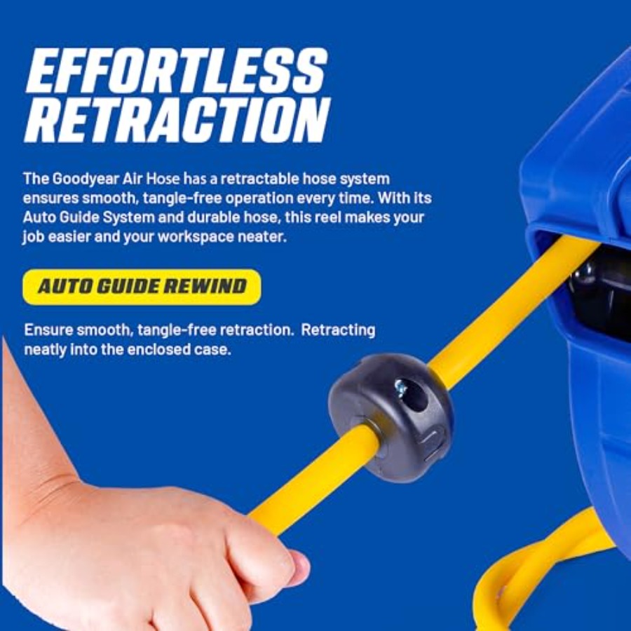 Retractable Air Hose Reel 3/8  - Reel Handle 리뷰 및 가격