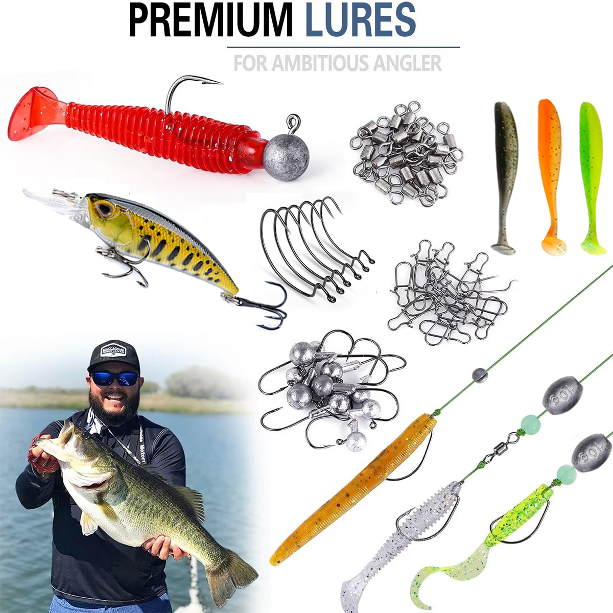 Fishing Pole Set Full Kits Wit - Spincast Reel 리뷰 및 가격