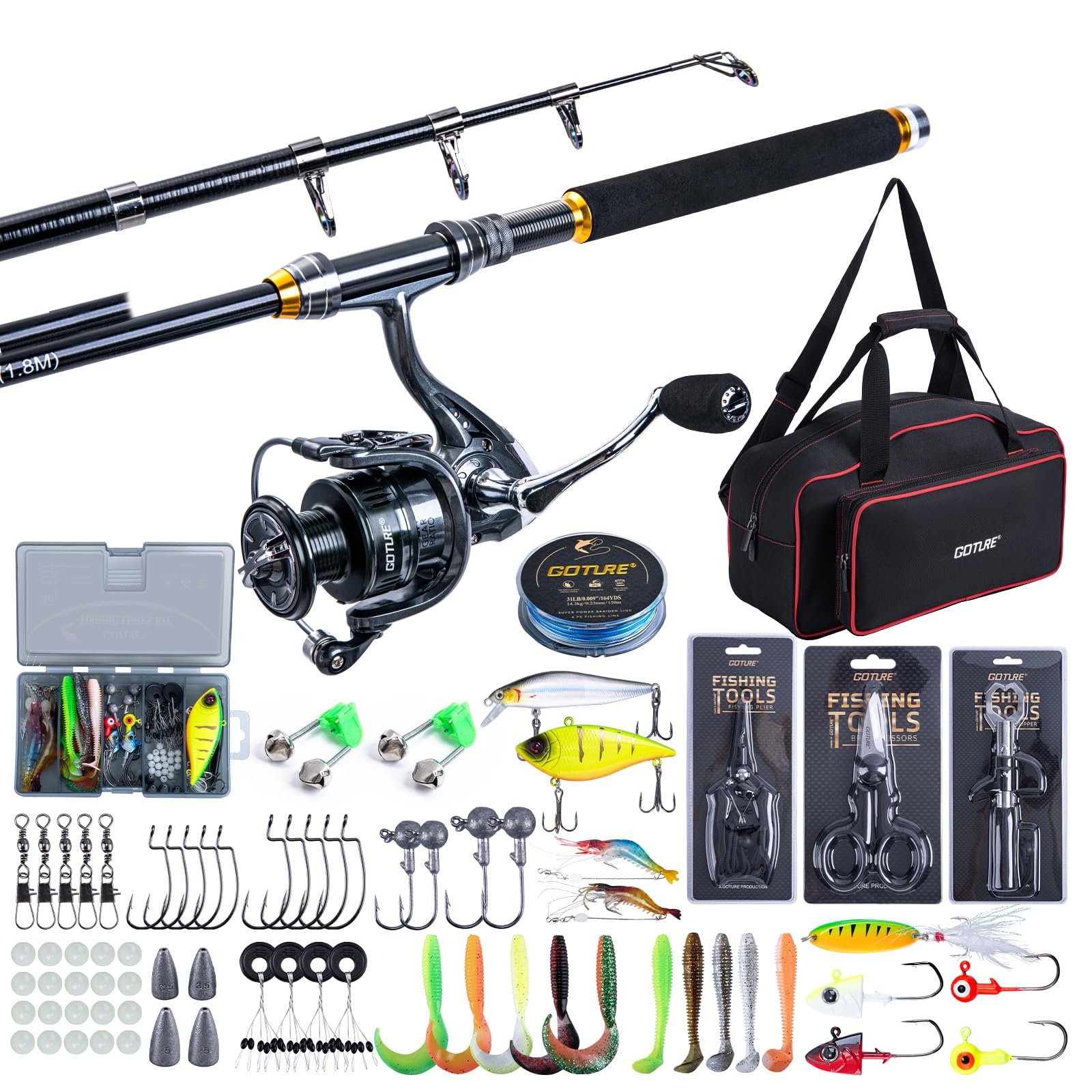 Goture Fishing Telescopic Rod  - Reel Bag 리뷰 및 가격